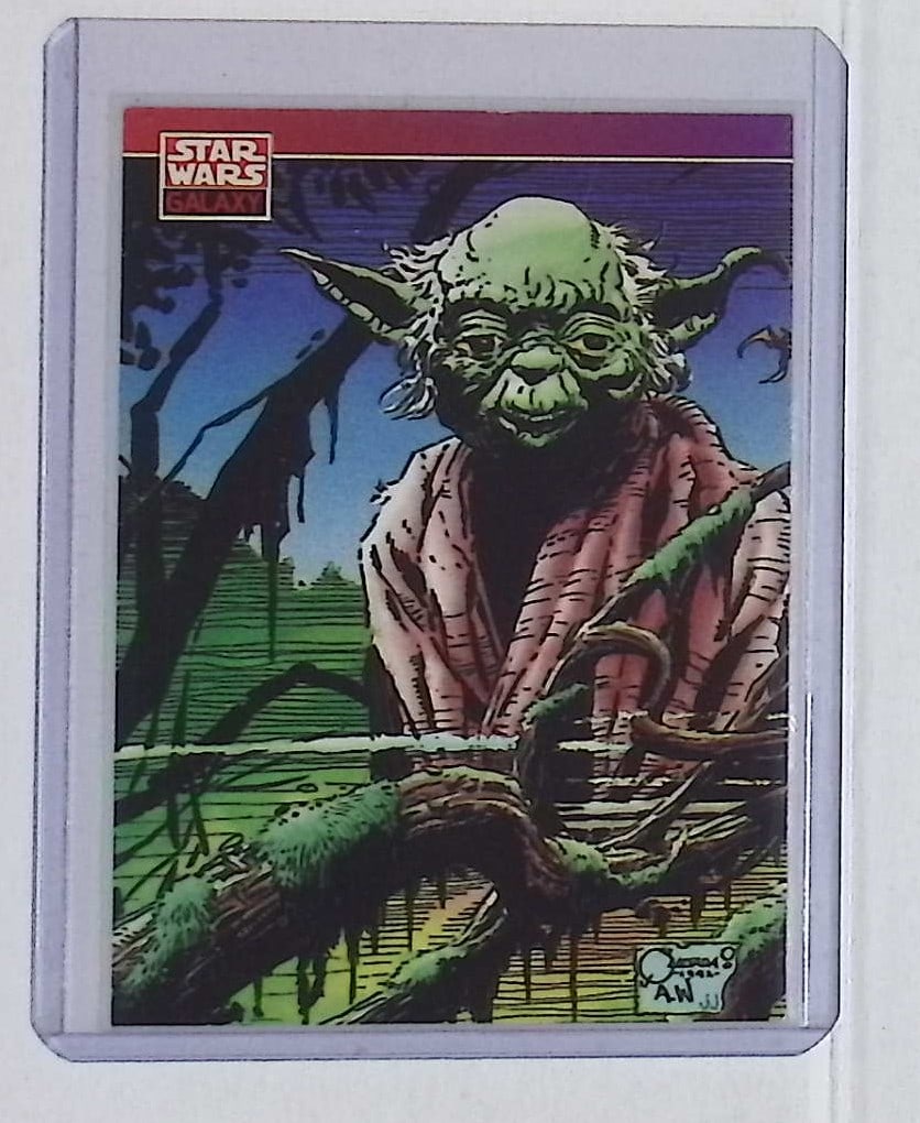 Yoda Joe Quesada Card: 1993 Topps Star Wars Galaxy #120, See Photos: Topps Star Wars Trading Cards, Luke Skywalker, George Lucas, Darth Vader, Han Solo, Princess Leia, Chewbacca, Movie Memorabilia Cards for Sale Near Me, Valuable Memorabilia Auction Lots Sold On Line,