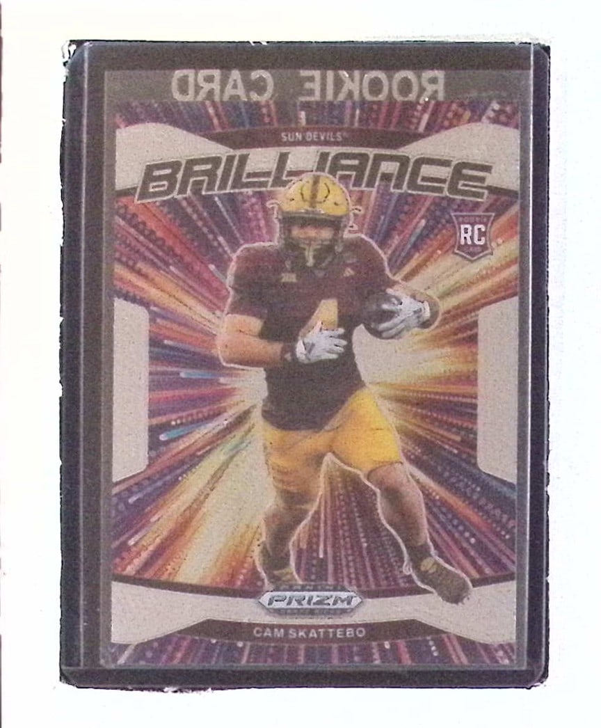 Cam Skattebo Rookie Card Brilliance Insert 2025 Panini Prizm Draft Picks #3: Panini Select, Prizm, Mosaic, Contenders, Zenith, Phoenix, Illusions, Absolute, Rookie NFL Sports Trading Cards, SP, SSP, Cards, Football Cards for Sale Near Me, Superbowl & Hall of Fame Player Cards,