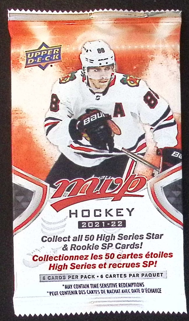 2021-22 Upper Deck MVP Hockey Cards High Series HOBBY BOX PACK Sports Cards: Upper Deck MVP Hockey NHL Trading & Sports Cards, Rookie SP Cards, Stanley Cup & Hall of Fame Players, Connor McDavid, Alex Ovechkin, Sports Cards for Sale Near Me, Auction Memorabilia Lots For Sale