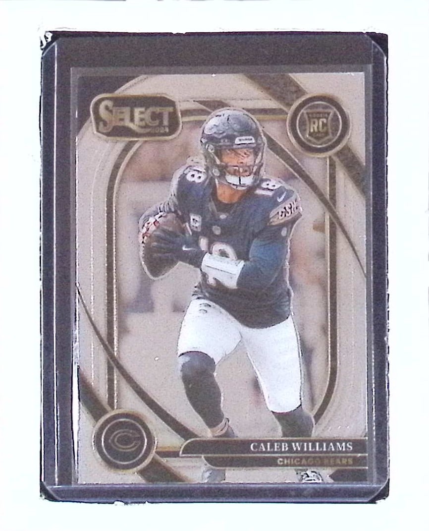 Caleb Williams Rookie Card Club Level 2024 Panini Select #218: Panini Select, Prizm, Mosaic, Contenders, Zenith, Phoenix, Illusions, Absolute, Rookie NFL Sports Trading Cards, SP, SSP, Cards, Football Cards for Sale Near Me, Superbowl & Hall of Fame Player