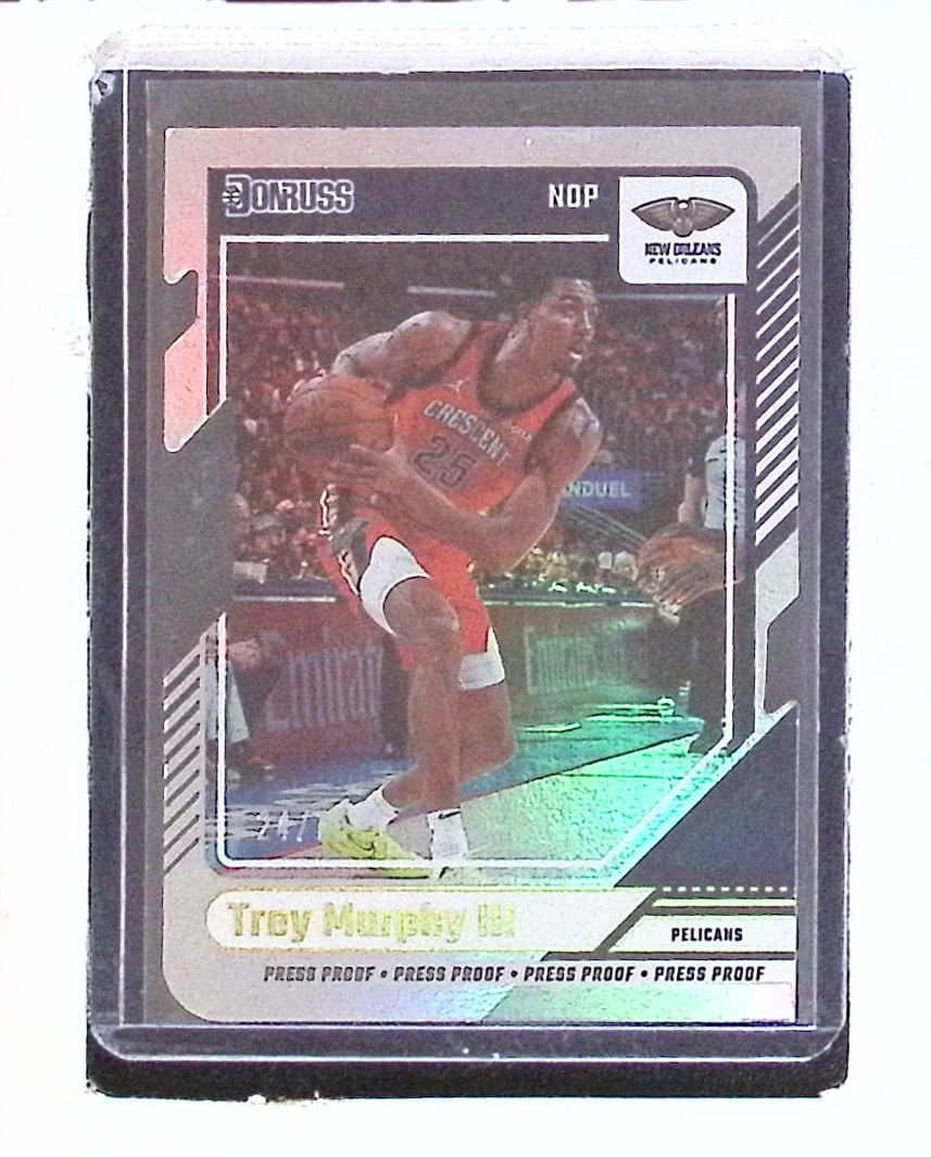 Trey Murphy, III 24/25 Gold Press Proof Die-Cut 2024 Donruss #4: Panini Select, Prizm, Mosaic, Contenders, Revolution, Phoenix, NBA Hoops, Rookie NFL Sports Trading Cards, Silver, SP, SSP, Wave Prizms, Numbered Cards, Basketball sports Cards for Sale Near Me, NBA