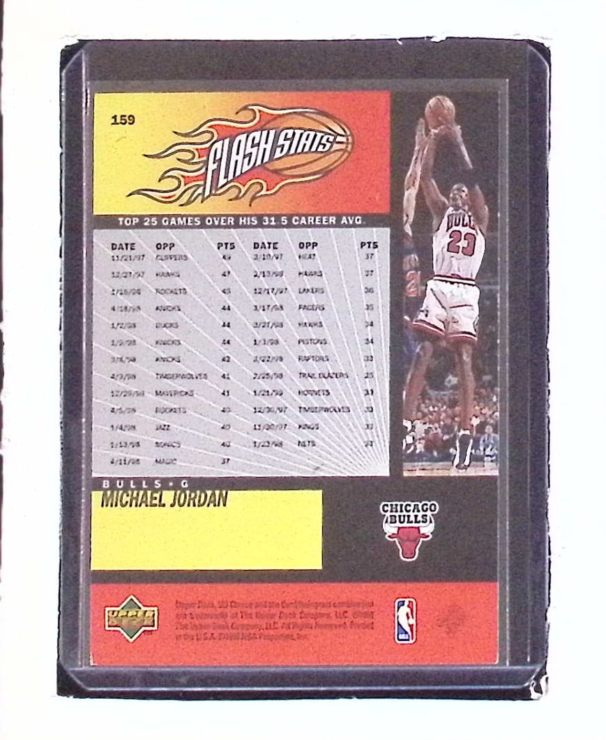 Michael Jordan Flash Stats 1998 Upper Deck Choice #159 - 2