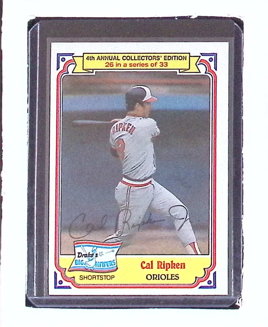 Cal Ripken, Jr. Drakes Big Hitters Collector's Edition Vintage 1984 Topps #26 Hall of Fame Orioles: Topps Series 1 Baseball MLB Trading & Sports Cards, Sports Cards for Sale Near Me, Auction Baseball Lots for Sale on Line, World Series & Hall of Fame Players