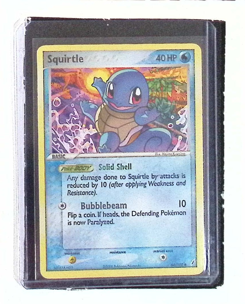 Squirtle Card #64/100 2006 Pokemon Crystal Guardians: Pokemon Trading Card Game Cards, Charizard, Pikachu, Mewtwo, Reverse Holo, Holo Rare, Secret Rare Cards, Full Art Cards, Eevee, Ultra Rare Card, Illustration Rare, Special Illustration Rare SIR
