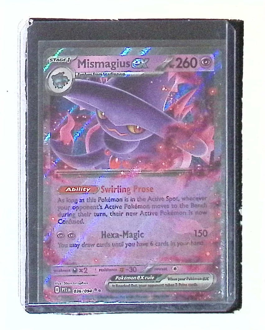 Mismagius Ex Double Rare Ex Card #36/94 Pokemon Phantasmal Flames: Pokemon Trading Card Game Cards, Charizard, Pikachu, Mewtwo, Reverse Holo, Holo Rare, Secret Rare Cards, Full Art Cards, Eevee, Ultra Rare Card, Illustration Rare, Special Illustration Rare SIR