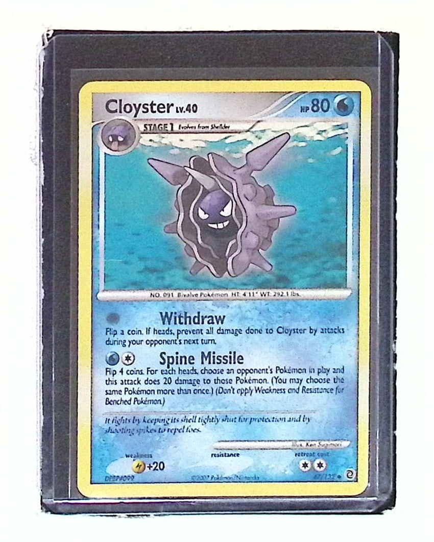 Cloyster Card #47/132 2007 Pokemon Secret Wonders: Pokemon Trading Card Game Cards, Charizard, Pikachu, Mewtwo, Reverse Holo, Holo Rare, Secret Rare Cards, Full Art Cards, Eevee, Ultra Rare Card, Illustration Rare, Special Illustration Rare SIR
