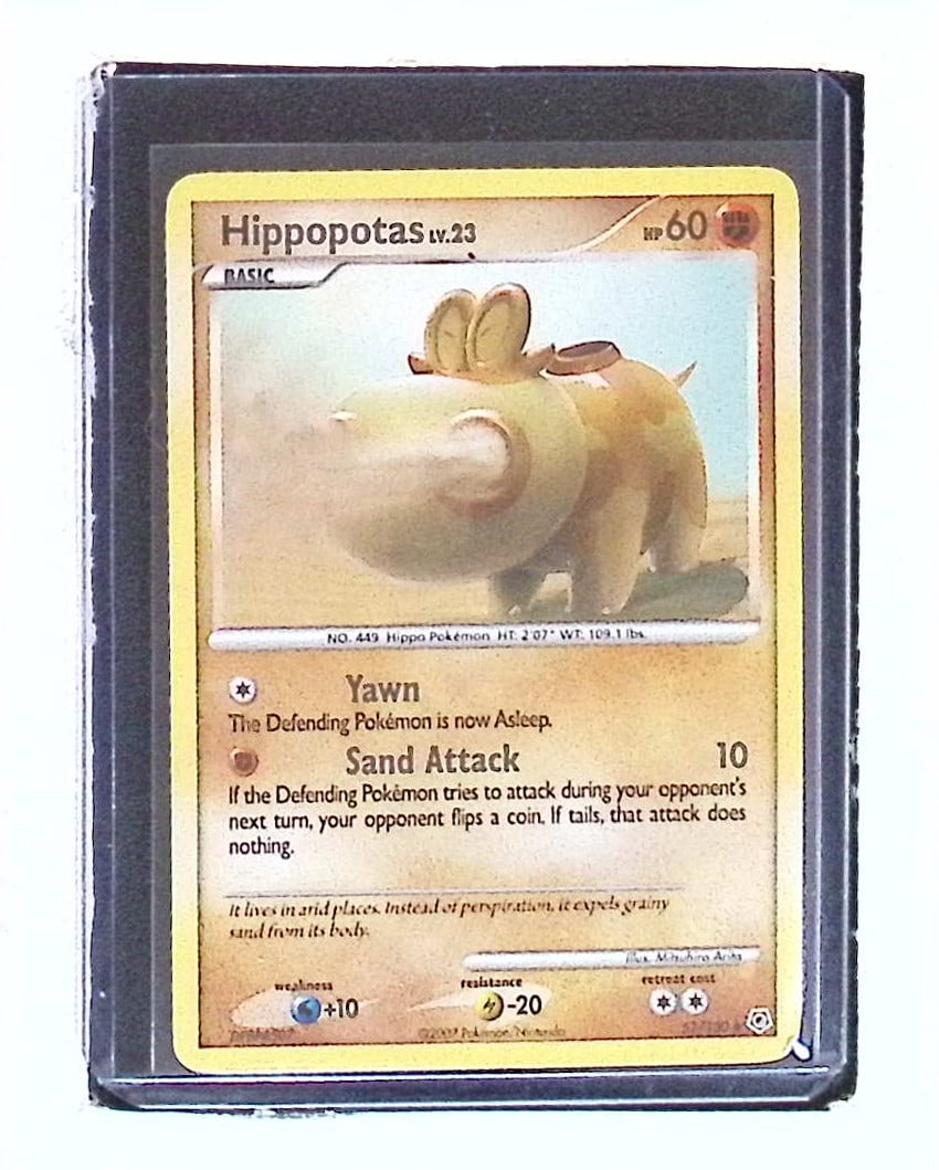 Hippopotas Card #51/130 2007 Pokemon Diamond & Pearl: Pokemon Trading Card Game Cards, Charizard, Pikachu, Mewtwo, Reverse Holo, Holo Rare, Secret Rare Cards, Full Art Cards, Eevee, Ultra Rare Card, Illustration Rare, Special Illustration Rare SIR