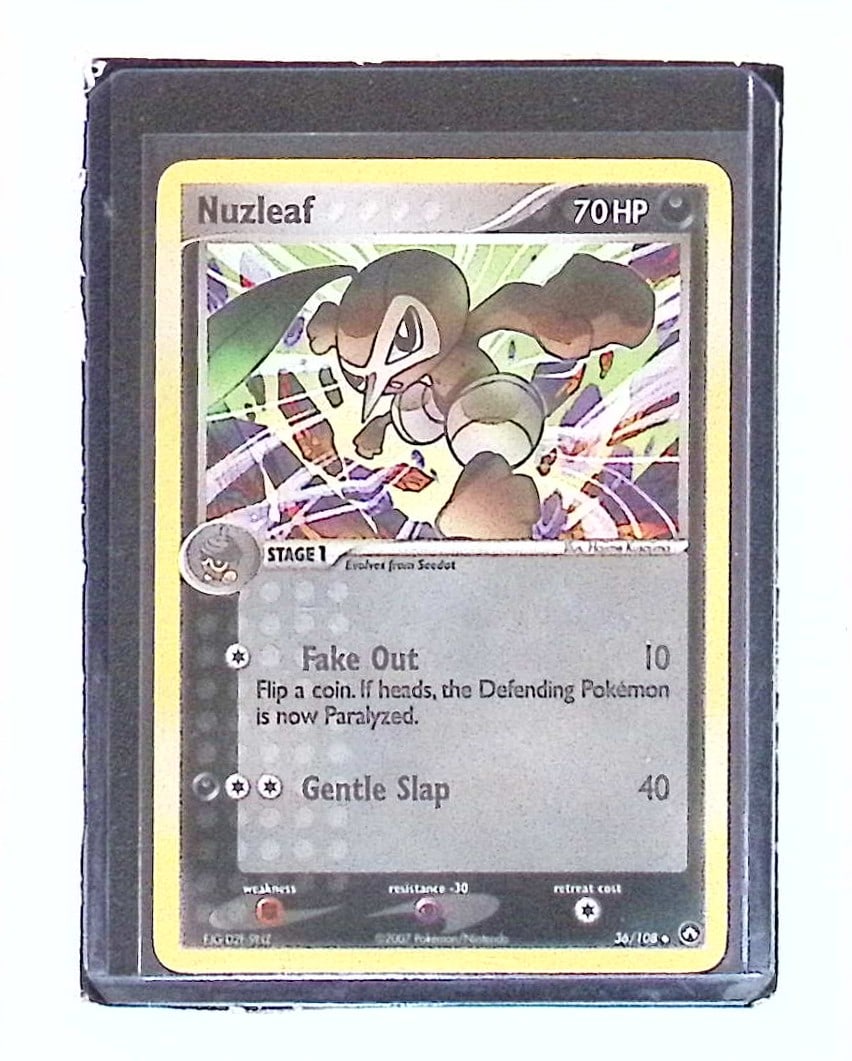 Nuzleaf Card #36/108 2007 Pokemon Power Keepers: Pokemon Trading Card Game Cards, Charizard, Pikachu, Mewtwo, Reverse Holo, Holo Rare, Secret Rare Cards, Full Art Cards, Eevee, Ultra Rare Card, Illustration Rare, Special Illustration Rare SIR