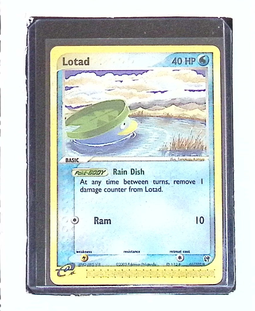Lotad Card #66/100 2003 Pokemon Sandstorm: Pokemon Trading Card Game Cards, Charizard, Pikachu, Mewtwo, Reverse Holo, Holo Rare, Secret Rare Cards, Full Art Cards, Eevee, Ultra Rare Card, Illustration Rare, Special Illustration Rare SIR