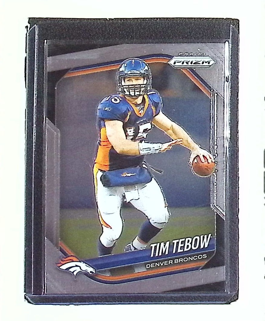 Tim Tebow 2025 Panini Prizm #300: Panini Select, Prizm, Mosaic, Contenders, Zenith, Phoenix, Illusions, Absolute, Rookie NFL Sports Trading Cards, SP, SSP, Cards, Football Cards for Sale Near Me, Superbowl & Hall of Fame Player Cards,