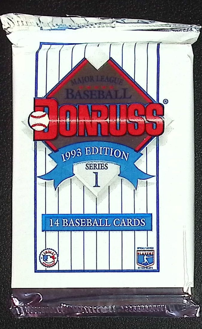1993 Donruss Vintage Series 1 Baseball Card Retail Box Wax Pack: Vintage Valuable Donruss Baseball MLB Trading & Sports Cards, Robin Yount, George Brett, Rickey Henderson, Nolan Ryan, Old Sports Cards for Sale Near Me, World Series & hall of Fame Players, Auction M