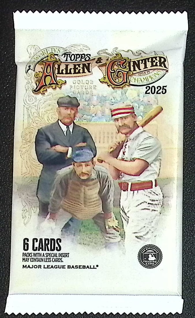 2025 Topps Allen & Ginter Baseball BLASTER BOX PACK - MLB Trading Cards: Factory Sealed Topps Baseball MLB Trading & Sports Cards, Rookie Cards in this set are James Wood, Dylan Crews, Speckled, SP, SSP, Variations, Autographs, Chrome, Refractors, Sports Cards for Sale Nea