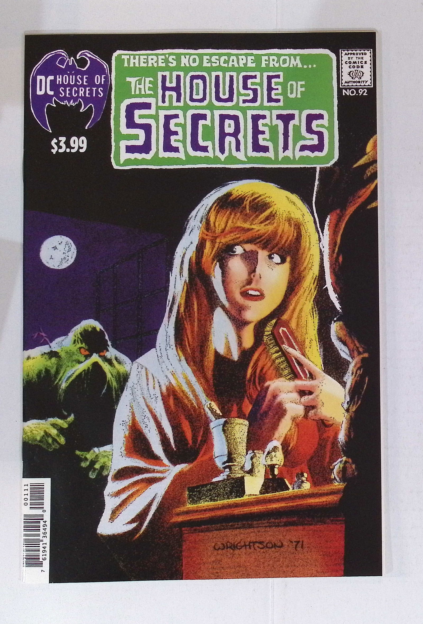 Theres No Escape From The House Of Secrets Facsimile Edition DC Comic Book Aug 2019 #92: All Comic Books come Bagged, Boarded, Shipping is a little more than baseball cards due to the cost of supplies, Super Heroes Collectibles, Auction Magazine Lots for Sale on Line, Valuable Comic Book
