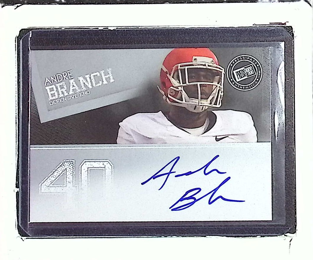 Andre Branch Autograph Card 2012 Press Pass Signature #PPS-AB Clemson Tigers: Andre Branch Autograph Card 2012 Press Pass Signature #PPS-AB Clemson Tigers