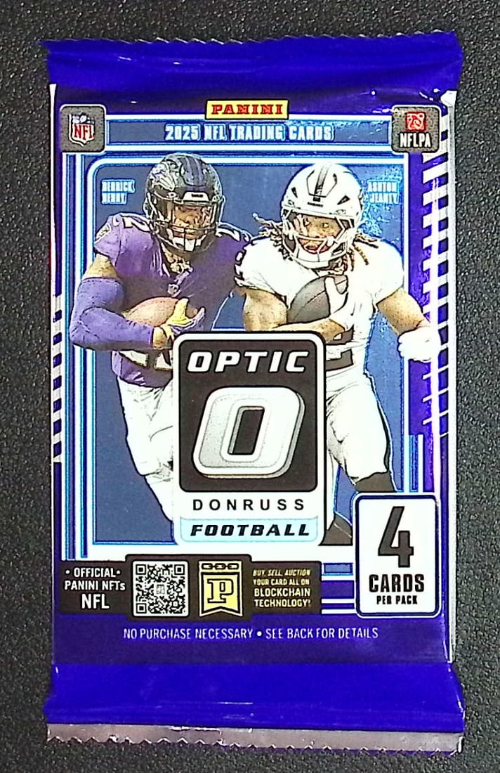 2025 Donruss Optic Football BLASTER BOX PACK - Downtown, Uptown Inserts: Donruss Optic Football NFL Trading & Sports Cards, Rookies In this set are Travis Hunter, Emeka Egbuka, Jaxson Dart, Cam Skattebo, Cam Ward, Uptown SP, Rated Rookie, Downtown SSP Cards, Sports Cards f