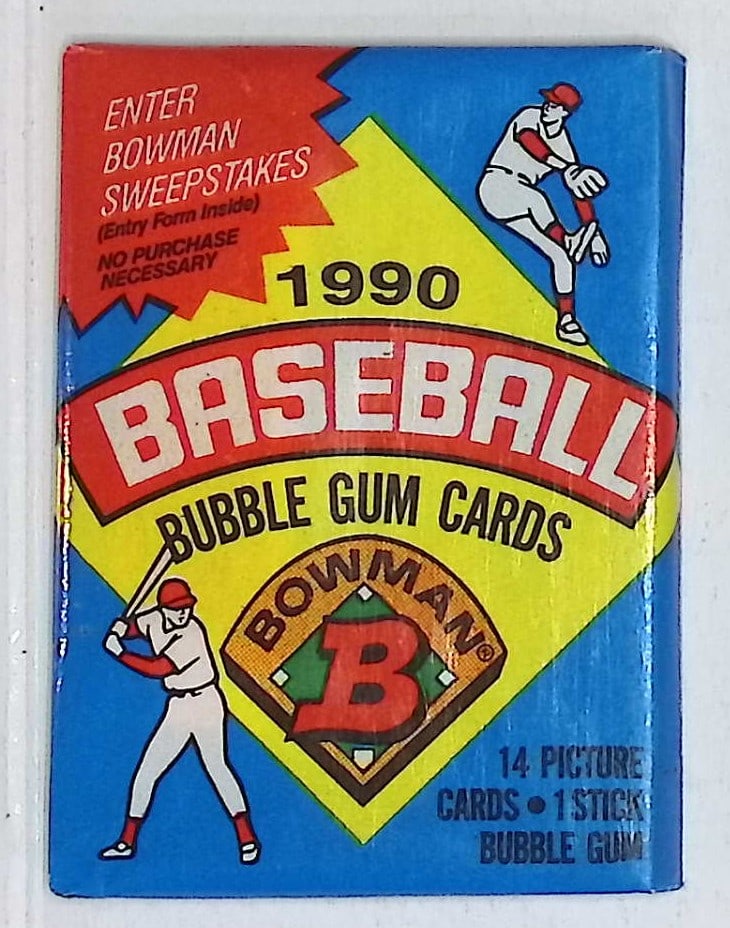 1990 Bowman Vintage Baseball Cards Retail Box Wax Pack Sports Cards MLB Trading Cards: Bowman Vintage Valuable Rookie Baseball MLB Trading & Sports Cards, Rookie Cards in this set are Frank Thomas, Sammy Sosa, Larry Walker, Bernie Williams, New York Yankees, Sammy Sosa, Tony Gwynn, Old