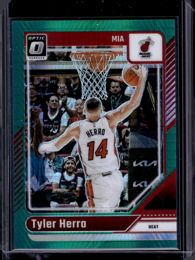 Tyler Herro Green Hyper /249 2024-25 Donruss Optic #200 Miami Heat: Donruss Basketball NBA Sports & Trading Cards, SP, SSP, NBA Championship & Hall of Fame Player Cards, Valuable Auction Memorabilia Lots Sold On Line, Sports Cards for Sale Near Me