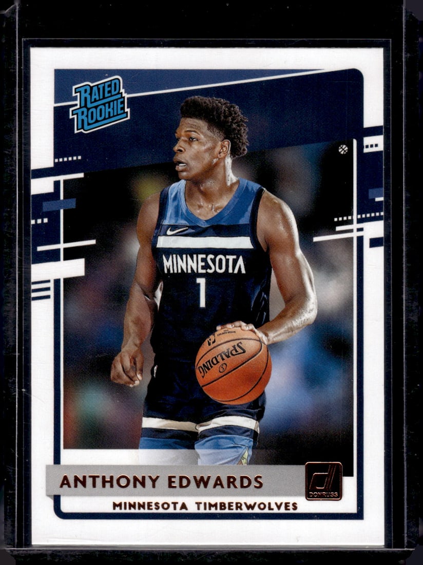 Anthony Edwards Rookie Card 2020-21 Donruss #201 Minnesota Timberwolves: Donruss Basketball NBA Sports & Trading Cards, SP, SSP, NBA Championship & Hall of Fame Player Cards, Valuable Auction Memorabilia Lots Sold On Line, Sports Cards for Sale Near Me