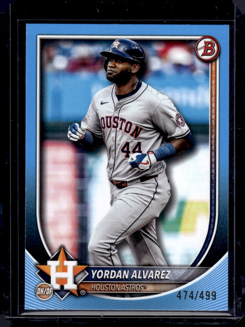 Yordan Alvarez Sky Blue /499 2025 Bowman #25 Houston Astros (1 of 2)