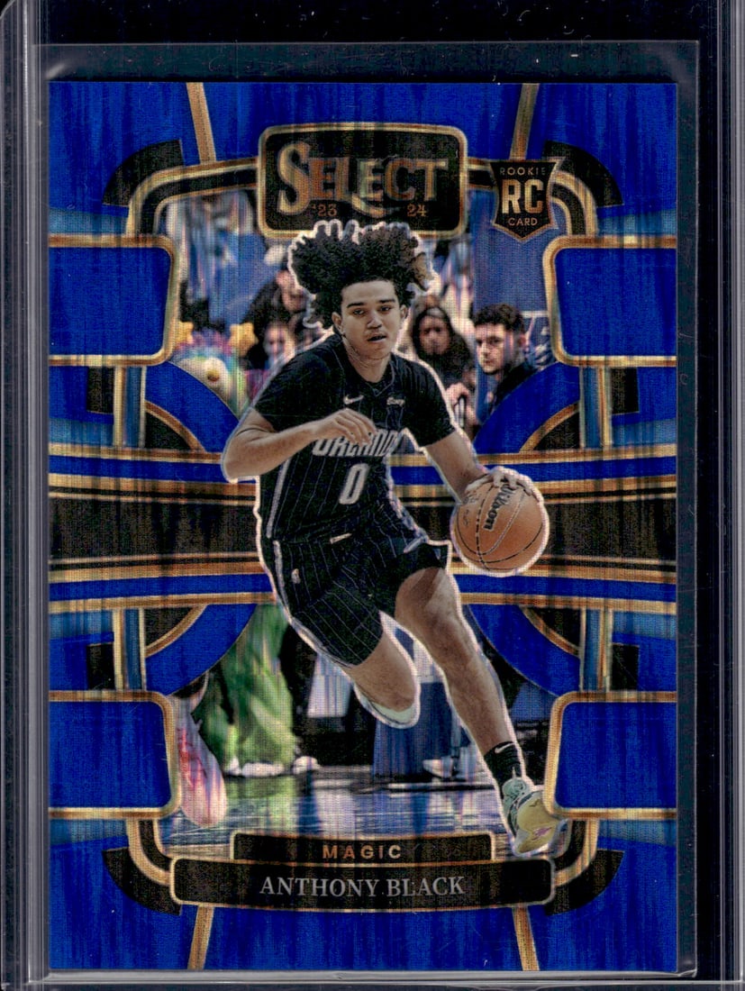Anthony Black Rookie Card Blue Flash Prizm /99 2023-24 Select #71 Orlando Magic: Panini Select, Prizm, Mosaic, Contenders, Revolution, Phoenix, NBA Hoops, Rookie NFL Sports Trading Cards, Silver, SP, SSP, Wave Prizms, Numbered Cards, Basketball sports Cards for Sale Near Me, NBA C
