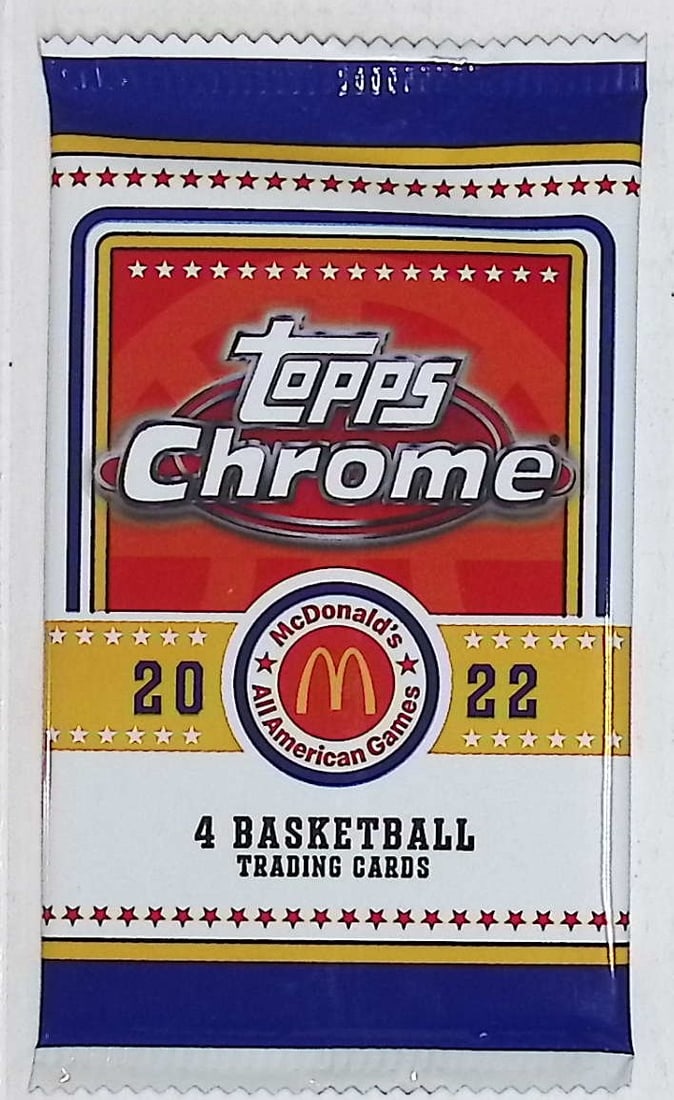 2022 Topps Chrome McDonald's All American Basketball Blaster Box Pack: Topps Chrome Basketball NBA Trading & Sports Cards, Autographs, Signatures, Raywave Refractors, Green Topps Logo Refractor, Auction Lots for Sale on Line, Sports Cards for Sale Near Me