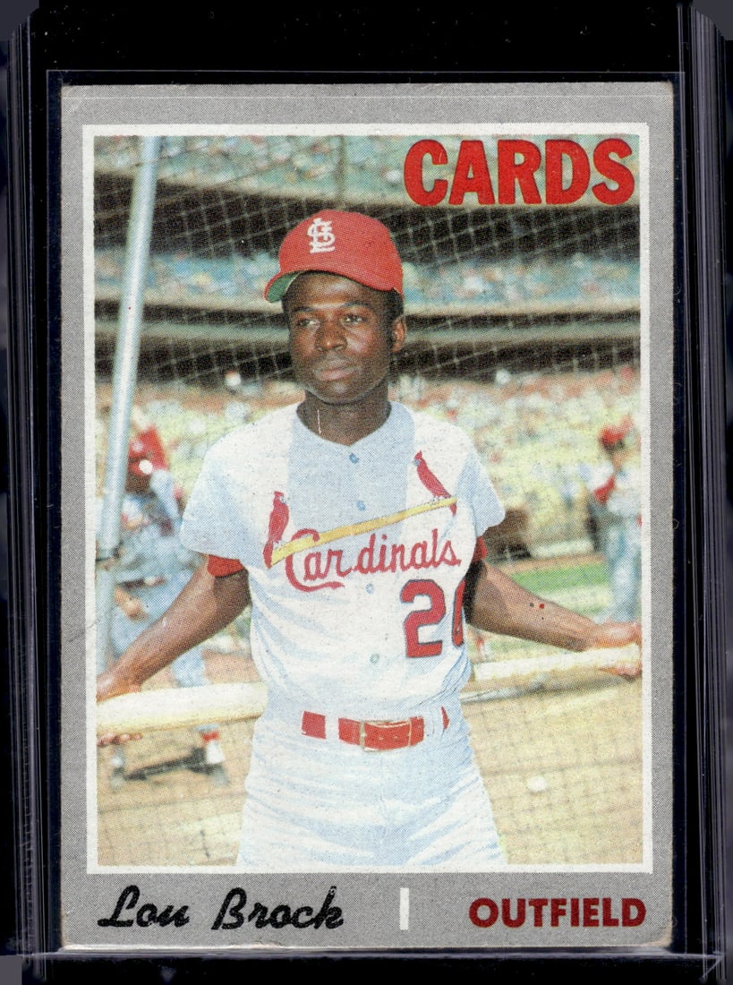 Lou Brock 1970 Topps #330 St. Louis Cardinals Vintage Baseball Card (1 of 2)