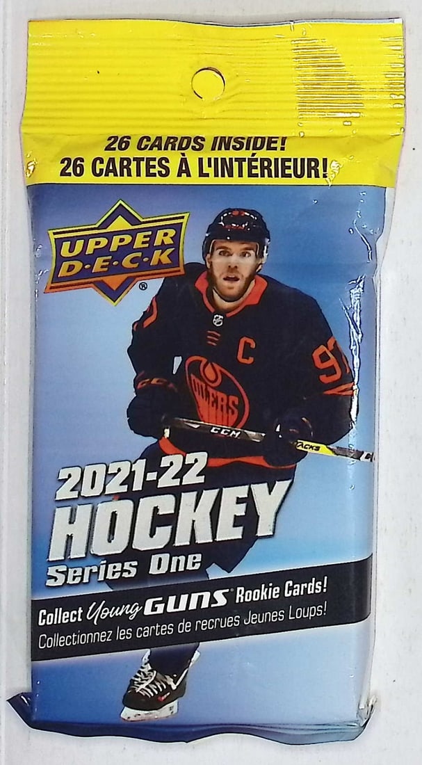 2021-22 Upper Deck Series 1 Hanger Value Fat Pack - Young Guns Rookie Card: Upper Deck Series 1 Hockey NHL Trading & Sports Cards, Rookie SP Cards, Stanley Cup & Hall of Fame Players, Connor McDavid, Alex Ovechkin, Sports Cards for Sale Near Me, Auction Memorabilia Lots For S