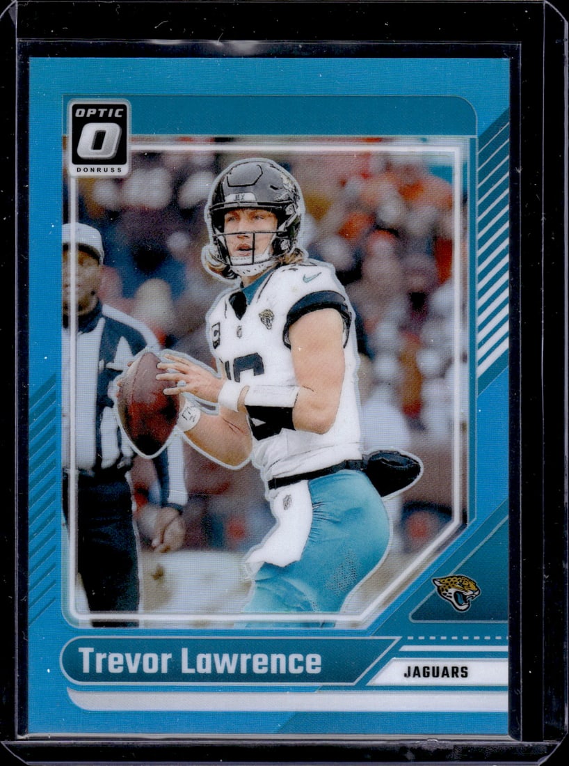 Trevor Lawrence Aqua Prizm /299 2024 Donruss Optic #88 Jacksonville Jaguars: Donruss Optic Football NLF Trading & Sports Cards, Sports Cards for Sale Near Me, Valuable Memorabilia Auction Lots Sold On Line, SP, SSP