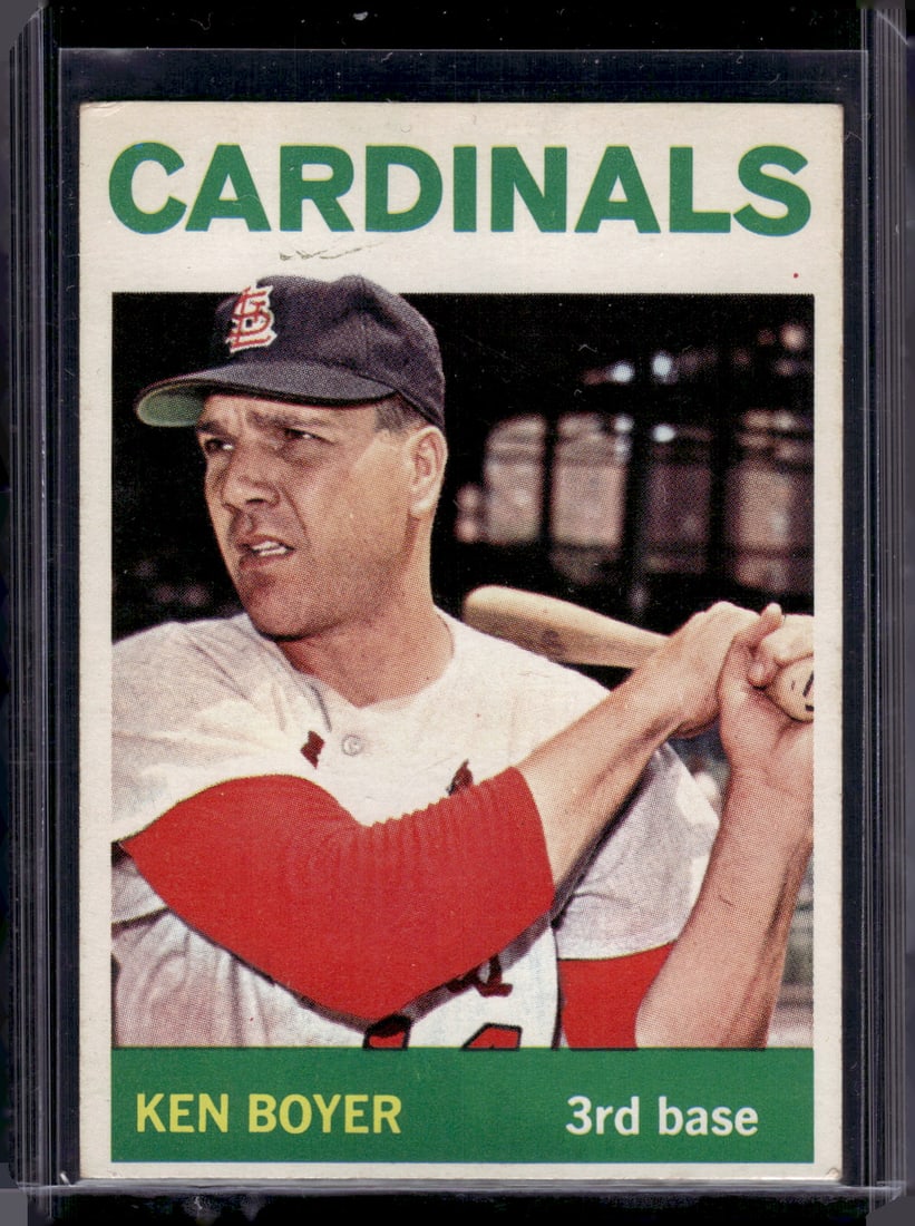 Ken Boyer 1964 Topps #160 Cardinals Vintage Baseball Card: Topps Baseball MLB Trading & Sports Cards, Sports Cards for Sale Near Me, World Series & Hall of Fame Players Memorabilia, Refractors, X-Fractors, Numbered, SP, SSP, Valuable Auction Memorabilia Lots