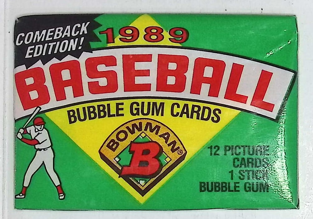 1989 Bowman Vintage Baseball Cards Retail Box Wax Pack Sports Cards MLB Trading Cards (1 of 1)