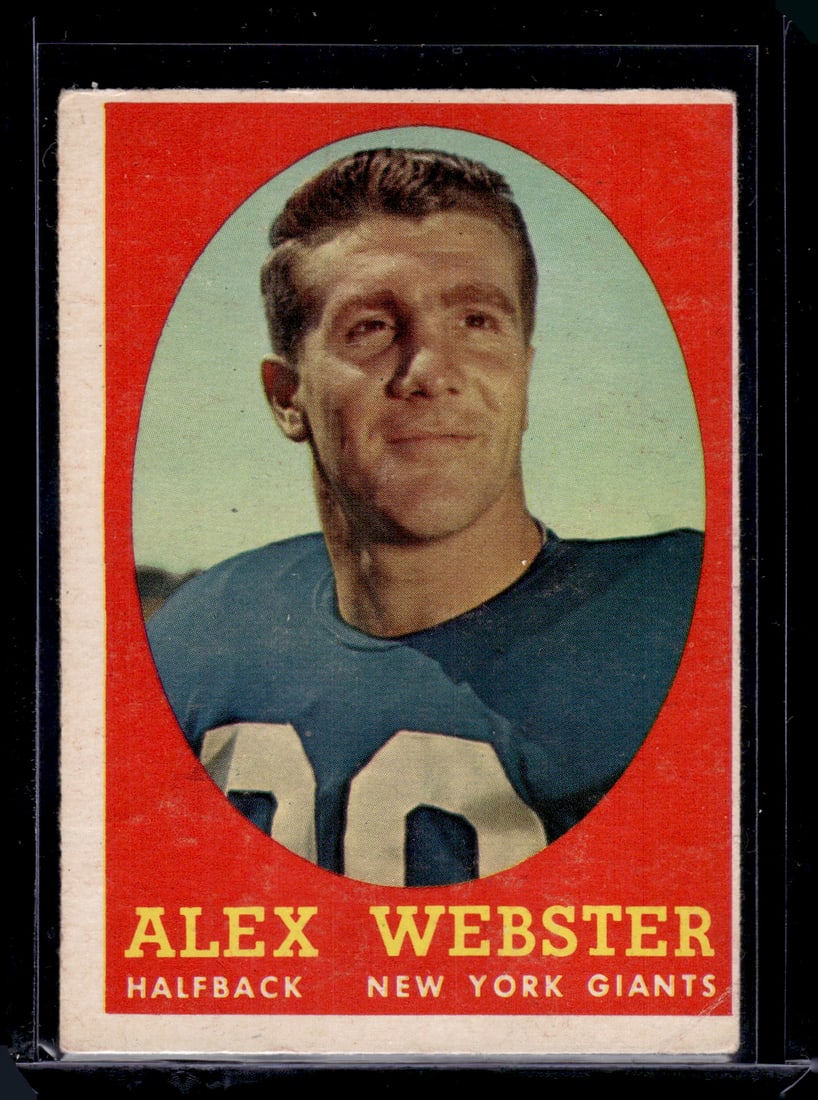 Alex Webster 1958 Topps #30 New York Giants Vintage Football Card: Topps Baseball MLB Trading & Sports Cards, Sports Cards for Sale Near Me, World Series & Hall of Fame Players Memorabilia, Refractors, X-Fractors, Numbered, SP, SSP, Valuable Auction Memorabilia Lots