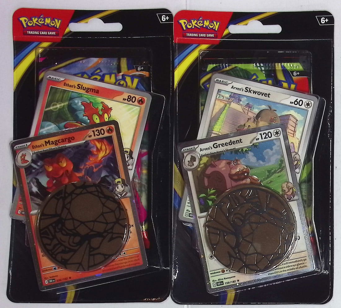 2 COUNT: Pokemon Phantasmal Flames Single Booster Blister Hanger w/ 1 Coin & 2 Promo Cards (1 of 1)