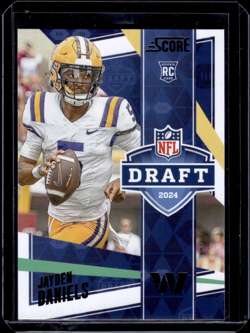 Jayden Daniels Rookie Card Draft 2024 Score #3 LSU Tigers, Commanders (1 of 2)