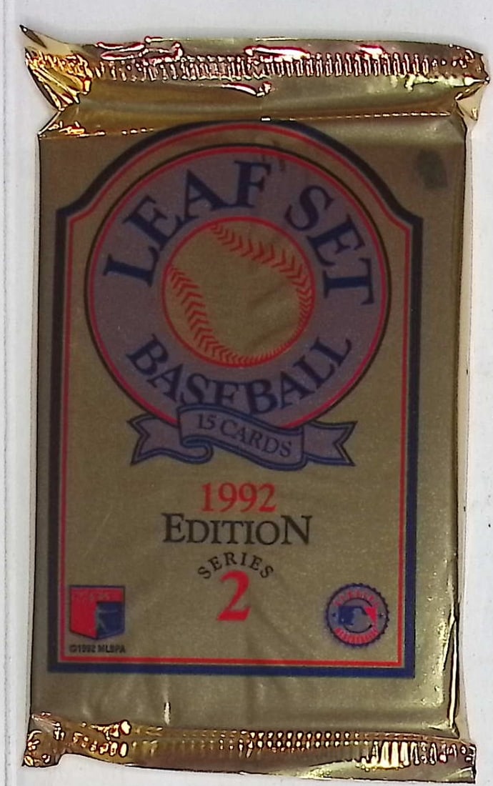 1992 Edition Leaf Set Series 2 Baseball Retail Box Wax Pack: Fleer MLB Baseball Trading & Sports Cards & Memorabilia, Chipper Jones, Ken Griffey, Jr., Frank Thomas, Bo Jackson, Cal Ripken, Nolan Ryan, Dwight Gooden, Rickey Henderson, Paul Molitor, Allan Trammel