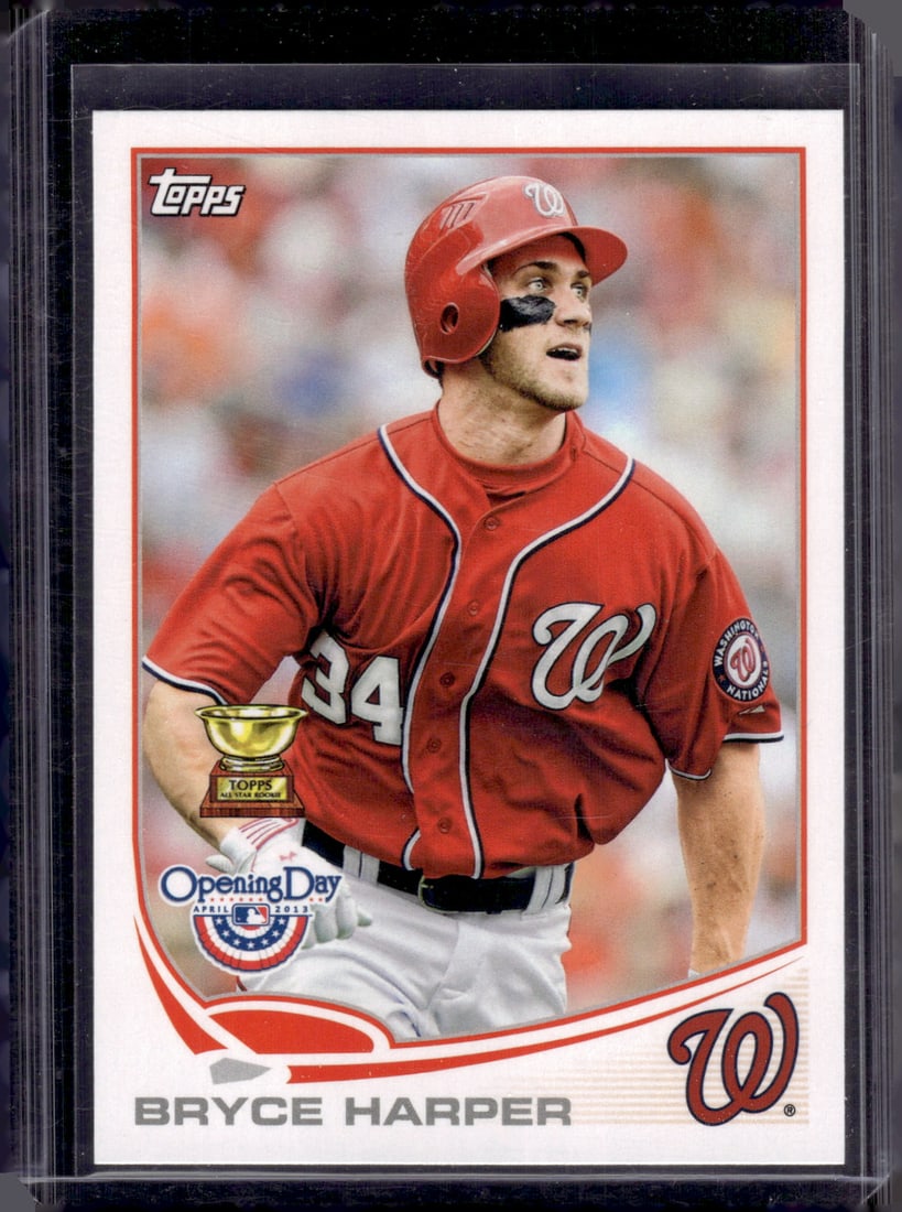 Bryce Harper 2013 Topps Opening Day #50 Nationals, Phillies: Topps Baseball MLB Trading & Sports Cards, Sports Cards for Sale Near Me, World Series & Hall of Fame Players Memorabilia, Refractors, X-Fractors, Numbered, SP, SSP, Valuable Auction Memorabilia Lots 