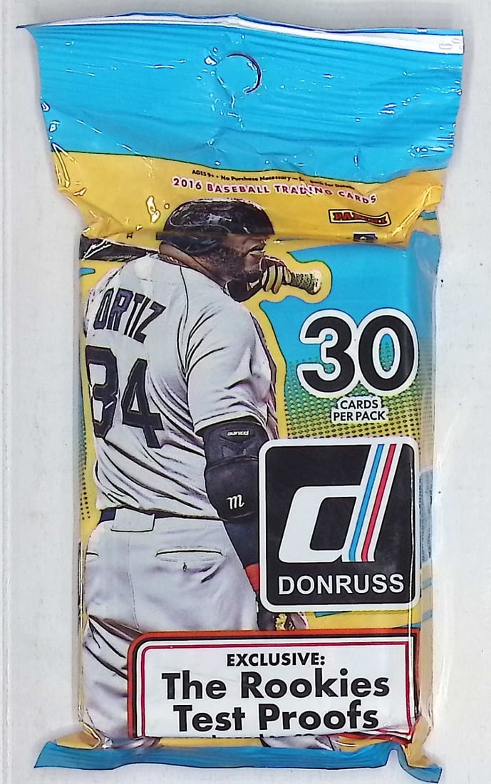 2016 Donruss Baseball HANGER VALUE FAT PACK - MLB Sports Trading Cards: Donruss Baseball MLB Trading Cards, Rookie Cards, Sports Cards for Sale Near Me, Hall of Fame & World Series Champion Players, Mike Trout, Mookie Betts, Aaron Judge, Auction Lots for sale near me