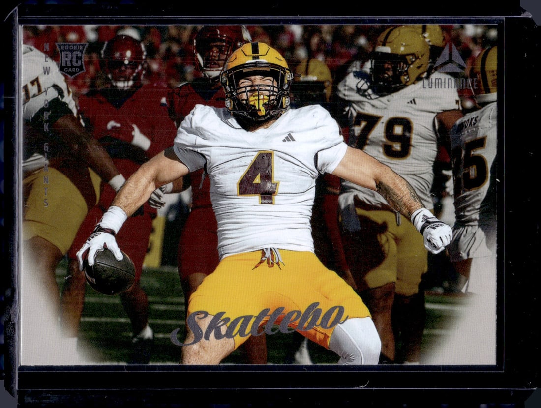 Cam Skattebo Rookie Card 2025 Panini Luminance #180 ASU, New York Giants: Panini Select, Prizm, Mosaic, Contenders, Zenith, Phoenix, Illusions, Absolute, Rookie NFL Sports Trading Cards, SP, SSP, Cards, Football Cards for Sale Near Me, Superbowl & Hall of Fame Player Cards,