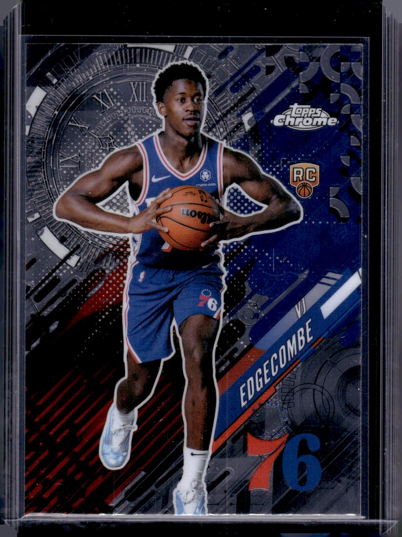 Vj Edgecombe Rookie Card Go Time 2025-26 Topps Chrome #GT-18 Philadelphia 76ers (1 of 2)
