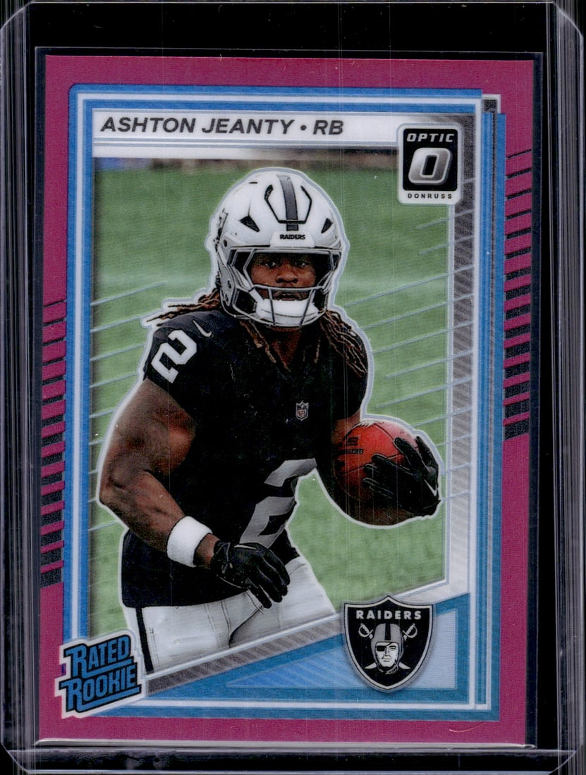 Ashton Jeanty Rookie Card Pink Prizm 2025 Donruss Optic #202 Las Vegas Raiders: Donruss Optic Football NLF Trading & Sports Cards, Sports Cards for Sale Near Me, Valuable Memorabilia Auction Lots Sold On Line, SP, SSP