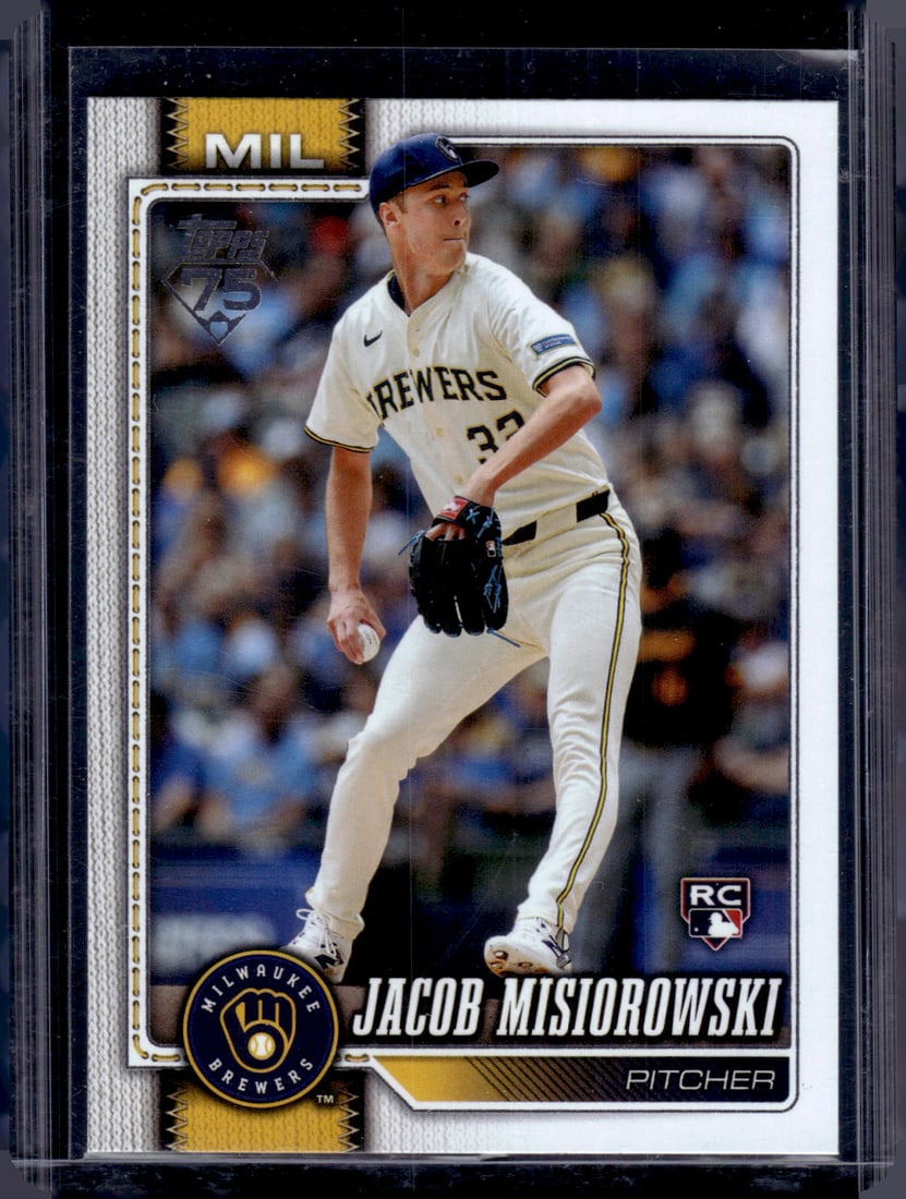 Jacob Misiorowksi Rookie Card 2026 Topps #10 Milwaukee Brewers: Topps Baseball MLB Trading & Sports Cards, Sports Cards for Sale Near Me, World Series & Hall of Fame Players Memorabilia, Refractors, X-Fractors, Numbered, SP, SSP, Valuable Auction Memorabilia Lots 