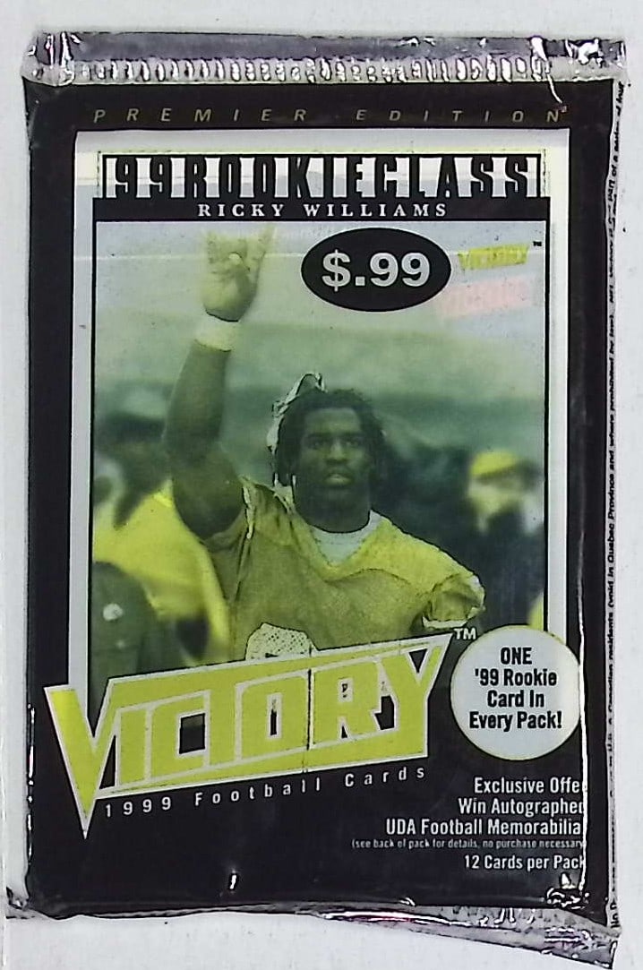 1999 Upper Deck Victory Premier Edition Vintage Football Card Retail Box Pack, NFL Trading Cards: Upper Deck Football NFL Trading & Sports Cards, Brett Favre Rookie Card, John Elway, Bo Jackson, Jerry Rice, Dan Marino, Deion Sanders, Old Sports Cards for Sale Near Me, Vintage Valuable Auction Comm