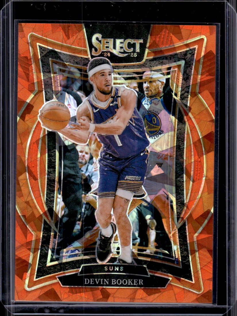 Devin Booker Orange Ice /275 2024-25 Select #16 Phoenix Suns: Panini Select, Prizm, Mosaic, Contenders, Revolution, Phoenix, NBA Hoops, Rookie NFL Sports Trading Cards, Silver, SP, SSP, Wave Prizms, Numbered Cards, Basketball sports Cards for Sale Near Me, NBA C