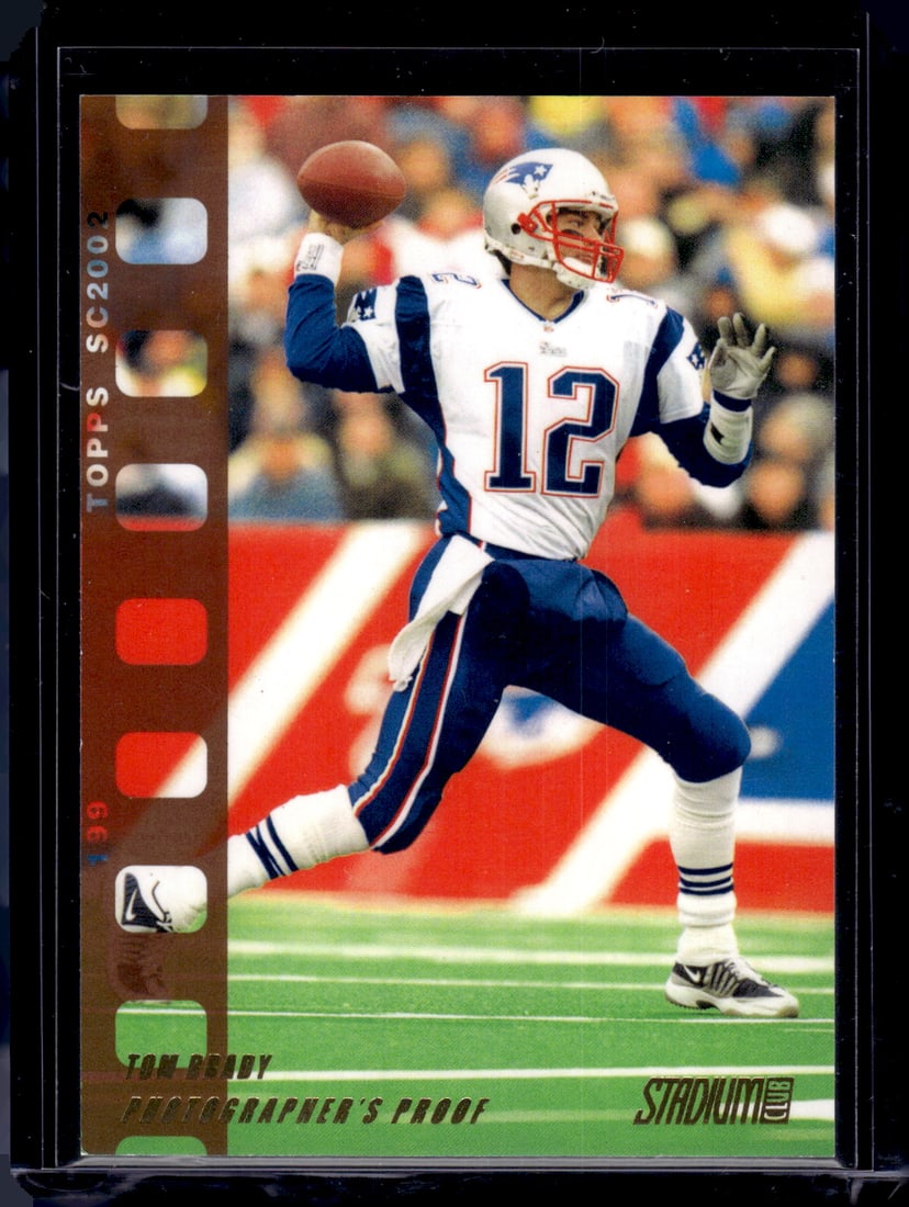Tom Brady Photographer's Proof /199 2002 Topps Stadium Club #18 New England Patriots (1 of 2)