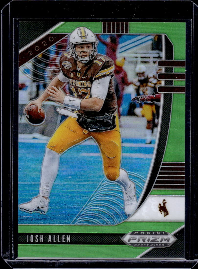 Josh Allen Green Prizm /125 2020 Prizm Draft Picks #56 Wyoming, Buffalo Bills: Panini Select, Prizm, Mosaic, Contenders, Zenith, Phoenix, Illusions, Absolute, Rookie NFL Sports Trading Cards, SP, SSP, Cards, Football Cards for Sale Near Me, Superbowl & Hall of Fame Player Cards,