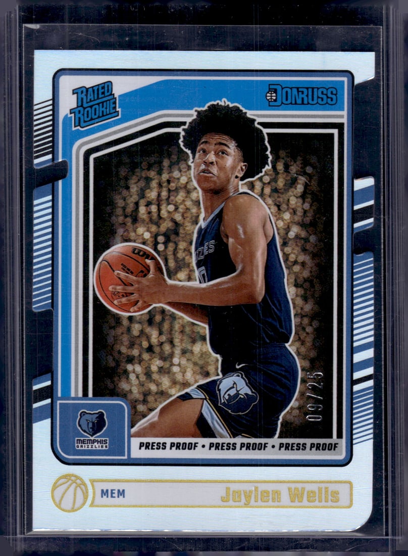 Jaylen Wells Rookie Card Press Proof Die Cut /25 2024-25 Donruss #245 Memphis Grizzlies: Donruss Optic Basketball NBA Sports & Trading Cards, SP, SSP, NBA Championship & Hall of Fame Player Cards, Valuable Auction Memorabilia Lots Sold On Line, Sports Cards for Sale Near Me