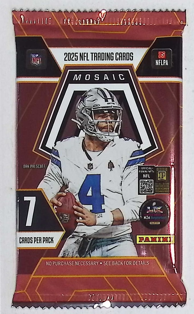 2025 Panini Mosaic Football MEGA BOX PACK - Jaxson Dart, Cam Skattebo, Emeka Egbuka, Ashton Jeanty,: Panini Football NFL Trading & Sports Cards, Rookie Cards in this set are Ja' Marr Chase, Trevor Lawrence, Devonta Smith, Jaylen Waddle, Travis Etienne, Justin Fields, Sports Cards for Sale Near Me, Au