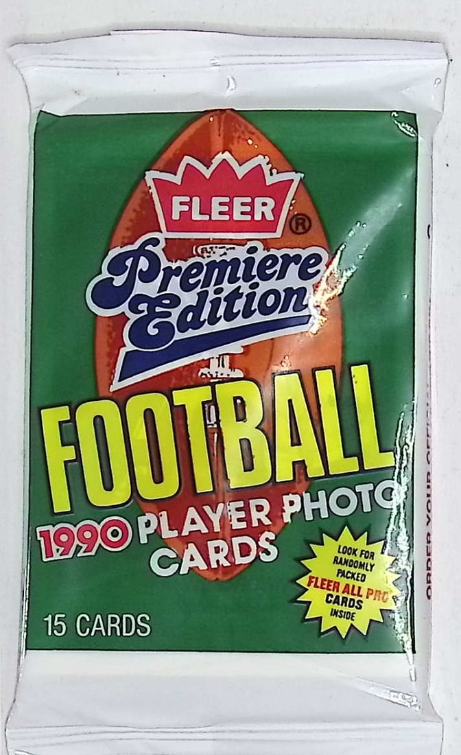 1990 Fleer Vintage Football Cards Premier Edition Retail Box Pack Sports Cards NFL Cards (1 of 1)