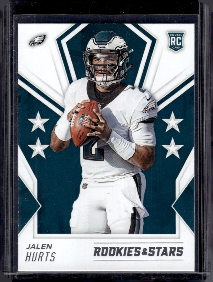 Jalen Hurts Rookie Card 2020 Rookies & Stars #106 Philadelphia Eagles: Panini Select, Prizm, Mosaic, Contenders, Zenith, Phoenix, Illusions, Absolute, Rookie NFL Sports Trading Cards, SP, SSP, Cards, Football Cards for Sale Near Me, Superbowl & Hall of Fame Player Cards,