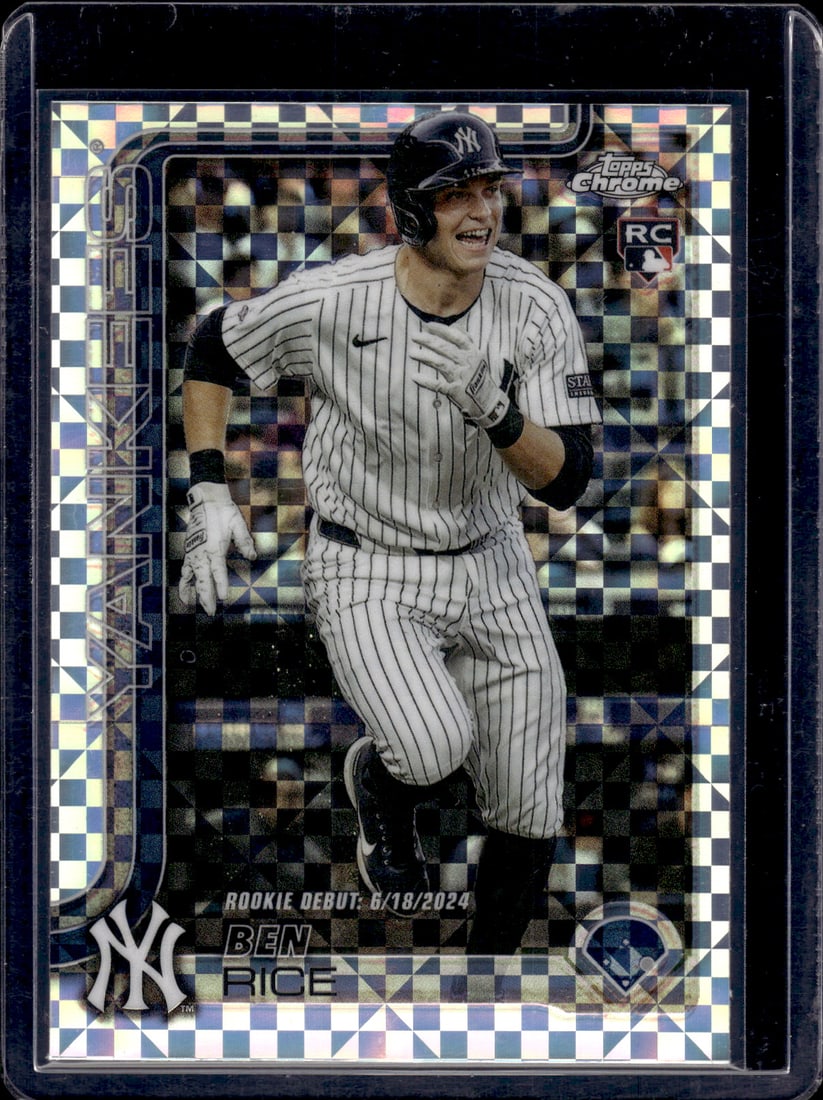 Ben Rice Rookie Card Xfractor 2025 Topps Chrome Update #USC138 New York Yankees: Topps Baseball MLB Trading & Sports Cards, Sports Cards for Sale Near Me, World Series & Hall of Fame Players Memorabilia, Refractors, X-Fractors, Numbered, SP, SSP, Valuable Auction Memorabilia Lots 
