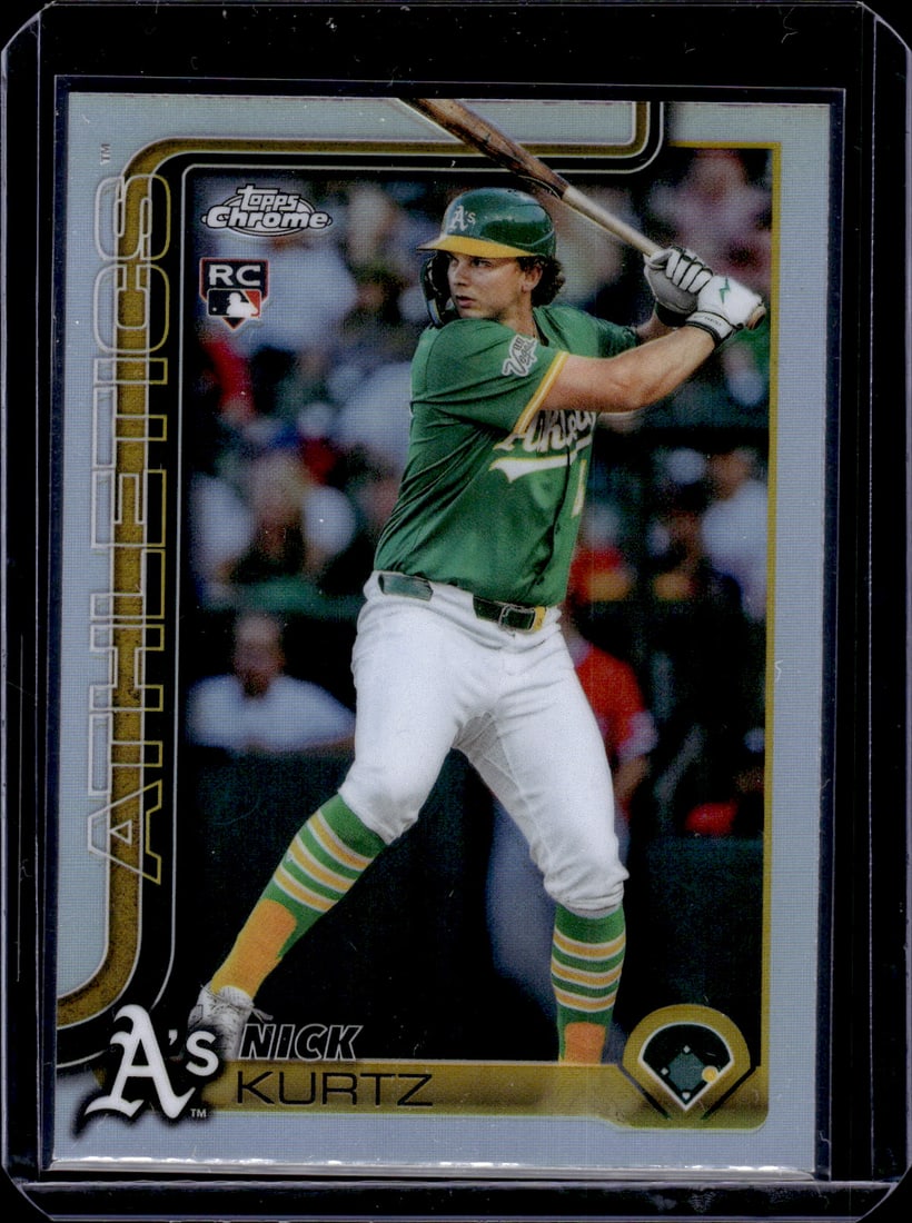 Nick Kurtz Rookie Card Refractor 2025 Topps Chrome Update #USC178 Oakland A's: Topps Baseball MLB Trading & Sports Cards, Sports Cards for Sale Near Me, World Series & Hall of Fame Players Memorabilia, Refractors, X-Fractors, Numbered, SP, SSP, Valuable Auction Memorabilia Lots 